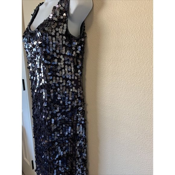 Pissarro  Nights Beaded Sequin Size 6 Party Cocktail Iridescent bachelorette - Picture 3 of 9